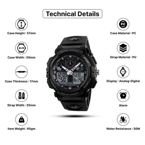 SKMEI Men's Analog LED Watches - 1270 | SKMEI – SKMEI India