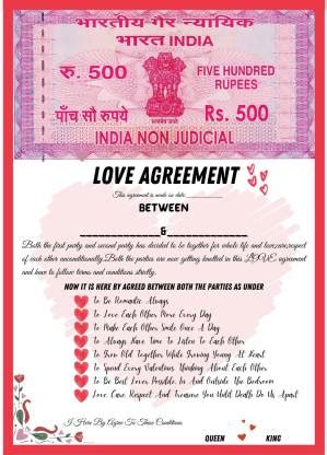 Fitwit Love Agreement Certificate |Love Contract Agreement Greeting ...