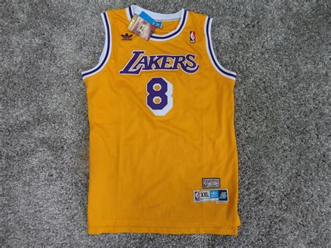 Vintage Los Angeles Lakers Kobe Bryant # 8 Jersey All Sewn Adidas RARE ...