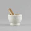 Shop White Marble and Wood Mortar and Pestle Online | Stone Essential