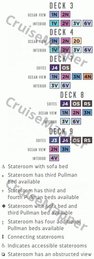 Cordelia Empress deck 3 plan | CruiseMapper