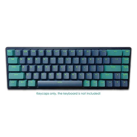 Buy Black Green PBT Double-shot Keycap Set Sound Waves Theme for Cherry ...