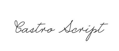 Image result for Castro Script Font