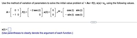 Image result for First Order Variation of Parameters Step by Step