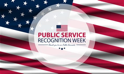 Happy Public Service Recognition Week Background Vector Illustration ...