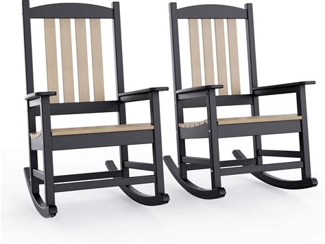 Amazon.com : OTSUN Oversized Patio Rocking Chair Set of 2, All Weather ...