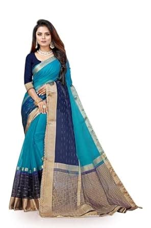 Buy Pemal Designer Fancy Organza Zari Lace Border Saree With Running ...