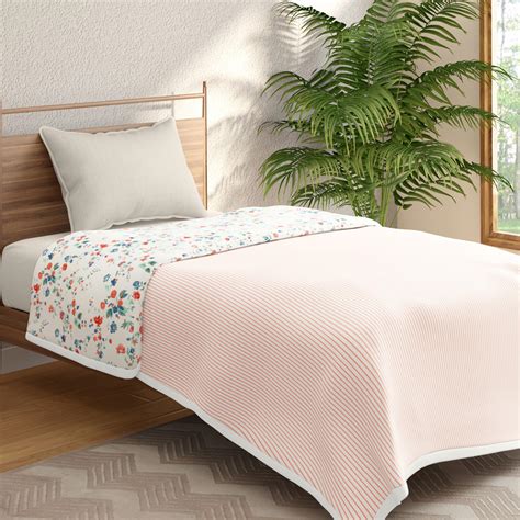 Buy PORTICO Melange Pink Printed Cotton Single Dohar - 140x228cm from ...