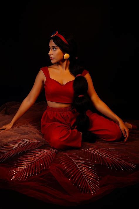 Jasmine Red Dress Cosplay Princess Alta Qualità Personalizzabile Su ...
