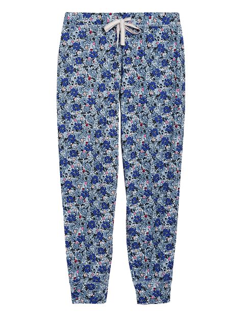Buy Cotton Floral Cuffed Pyjama Pants at Marks & Spencer