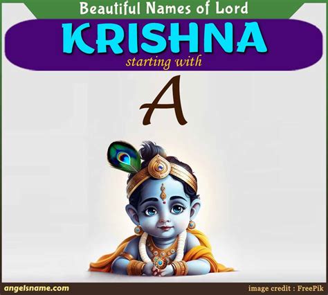 150 Divine Names of Lord Krishna - Starting with 'A' | Angelsname.com