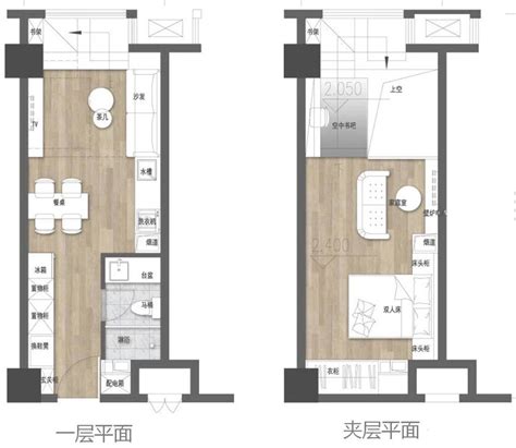 小户型平面图,一室一厅公寓户型图 - 伤感说说吧