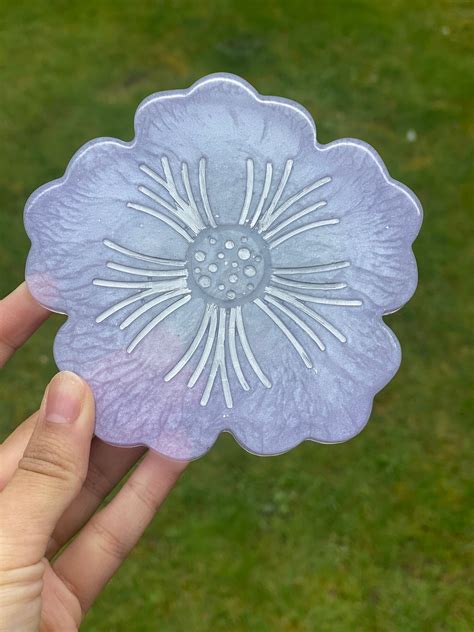 Buy Resin Flower Shaped Coaster Resin Coasters Flowers Custom Coasters ...