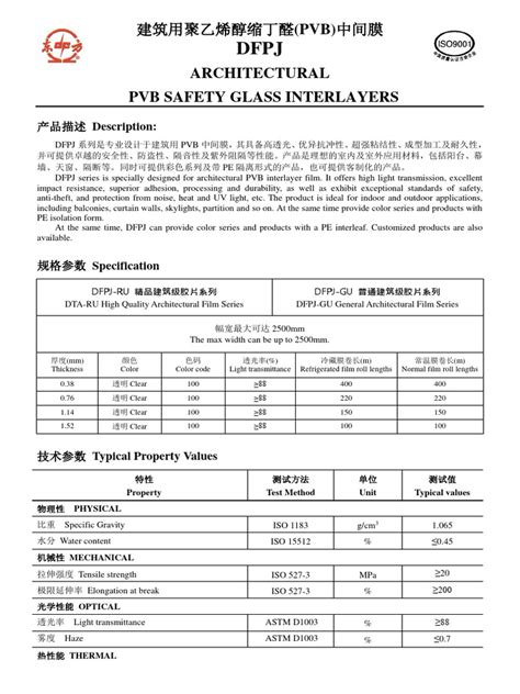 Image result for PVB Interlayer Data Sheet