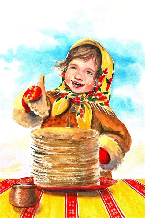 Красивые рисунки на Масленицу