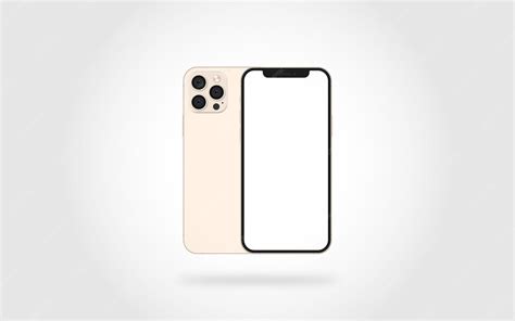 Premium Vector | IPhone 12 pro vector white screen front and back