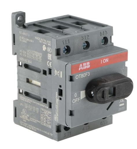 OT80F3 1SCA105798R1001 ABB | ABB 3P Pole DIN Rail Isolator Switch - 80A ...