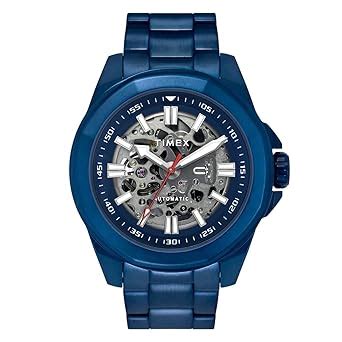 TIMEX Analog Watch for Man with Blue Round Dial & Blue Stainless Steel ...