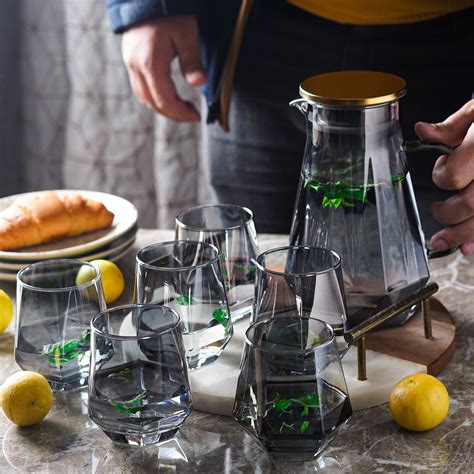 EtherealHexa Borosilicate Drinkware Set (Set of 7) – The Artment