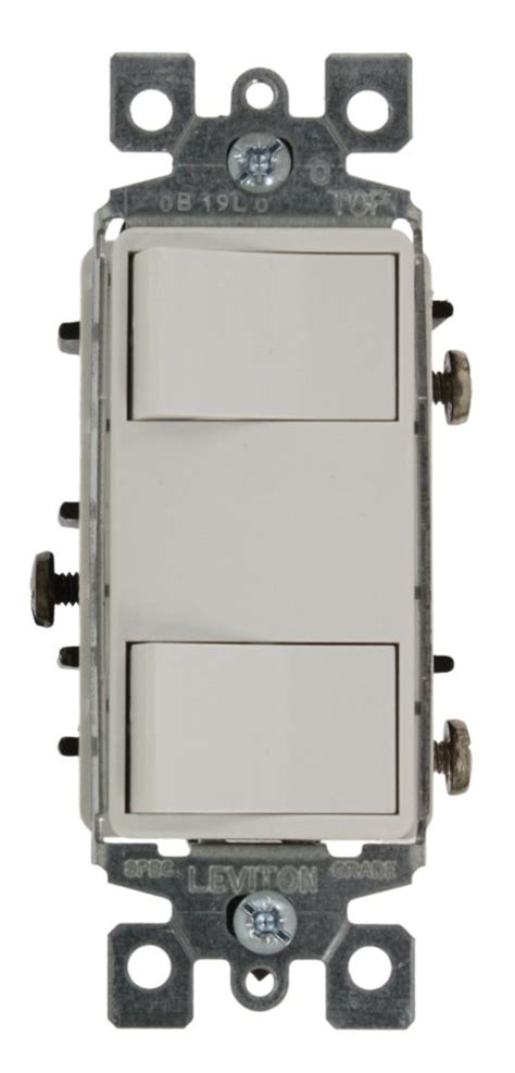 Leviton 1754-ILW 15 Amp, 120 Volt, Individual Switches, 2 Switch ...