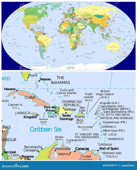 Caribbean Countries Map