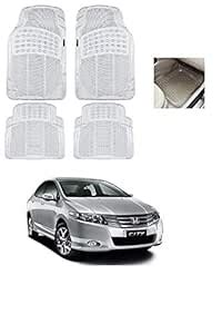 Trigcars Car Rubber Foot Mats for Honda City (Set of 4, Transparent ...