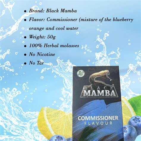 Buy Black Mamba Herbal Commissioner Hookah Flavor - 50g – shopdop.in