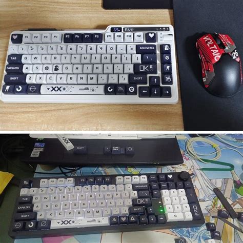 Black＆White Custom Keycaps PBT XDA Profile Keycaps f | Ubuy India