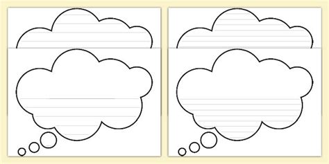 Thought Bubbles with Lines (teacher made)