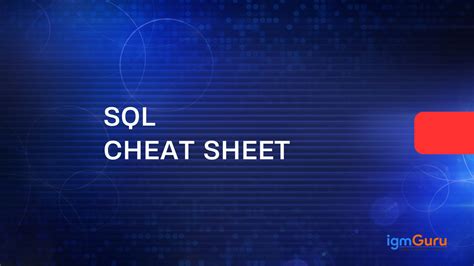 Image result for SQL Basics Cheat Sheet
