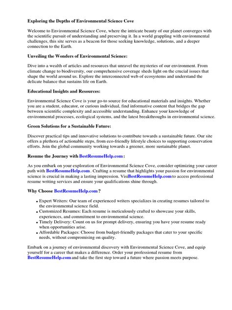 Environmental Science Cover Letter Examples 的图像结果