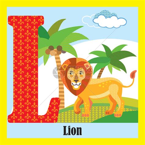 大写字母L开头的动物狮子插画图片下载-正版图片303612688-摄图网