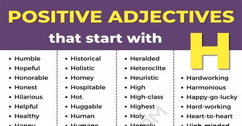 97 Positive Adjectives that Start with H in English • 7ESL