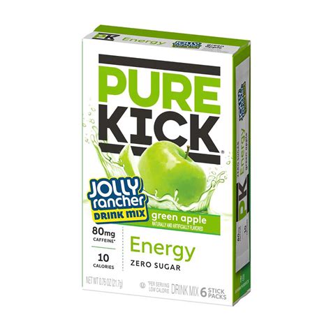 Buy Pure Kick Drink Sticks, Jolly Rancher Green Apple, 6 ct from Dollar ...