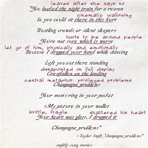 English Teacher Explains Taylor's "champagne problems" Meaning, Line by ...