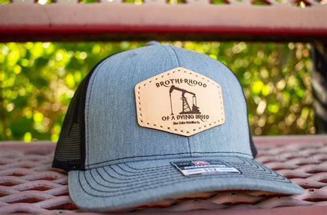 Oilfield Worker Oil Rig Leather Patch Hat Oilfield Gift - Etsy