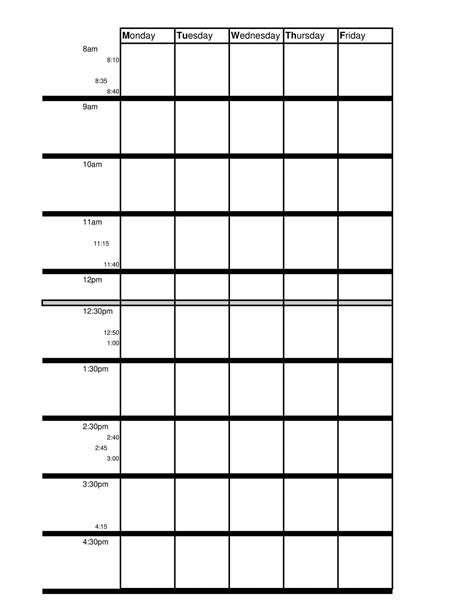 Image result for Time Blocking Calendar Example