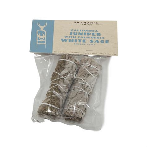 Shaman’s Choice — 4″ Juniper With California White Sage Smudge Sticks 2-Pack – Epic Wholesale