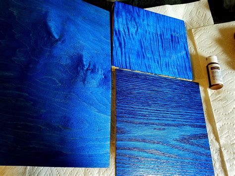 Using wood dyes on maple and oak blue dye blue wood stain – Artofit