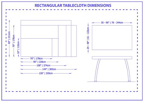 What Are the Tablecloth Sizes (with Drawings)