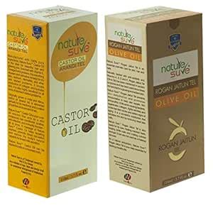 Nature Sure Combo - Castor Oil 110ml (Arandi Tail) and Rogan Jaitun ...