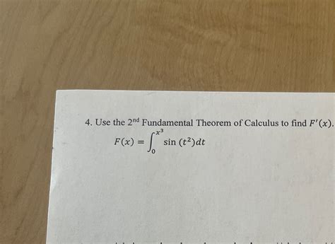 Solved Use the 2nd ﻿Fundamental Theorem of Calculus to find | Chegg.com