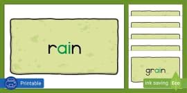 Grade 3 Phonics: ew ue: Word Wall Cards