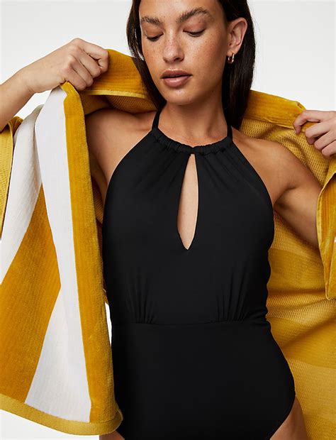 Buy Padded Halterneck Swimsuit at Marks & Spencer