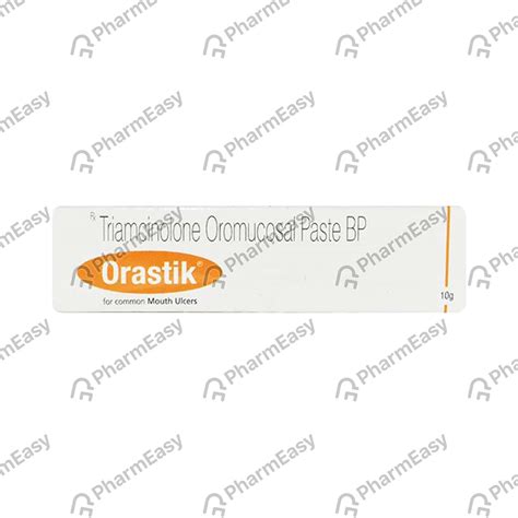 Orastik 0.1 %W/W Mouth Paste (10): Uses, Side Effects, Price & Dosage ...