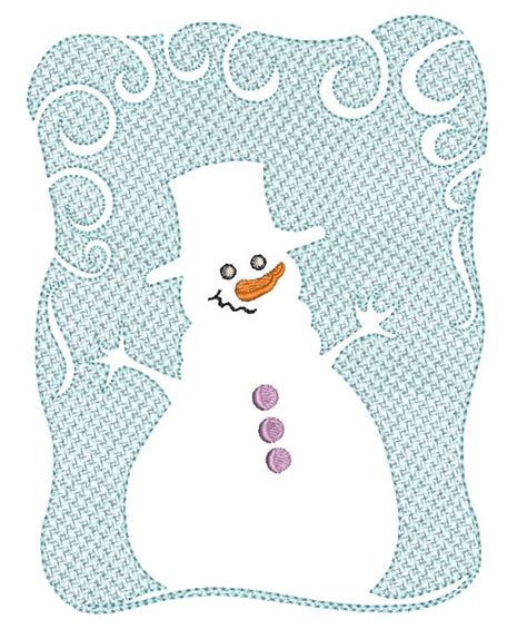 Snowman Silhouette - Embroidery Designs - Silhouette Monogram Designs