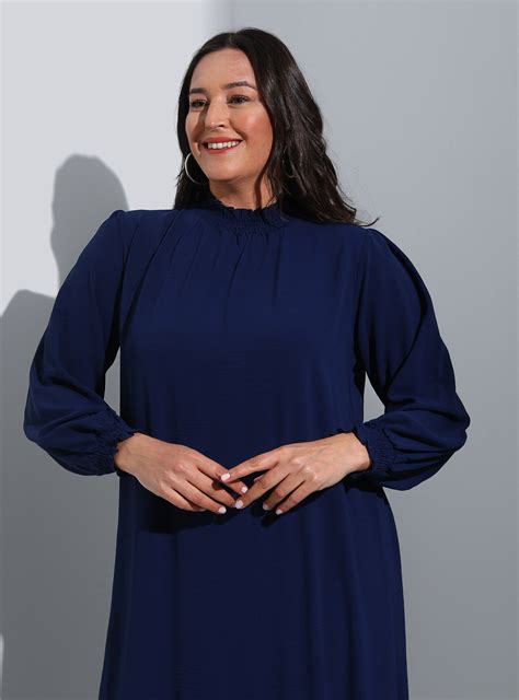Navy Blue - Plus Size Dress