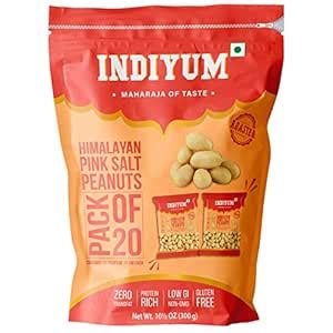Indiyum Himalayan Pink Salt Peanuts 300g (Pack of 20 Each Packet 15g ...