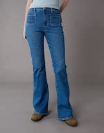 Buy American Eagle Women Blue Artist Flare Jean Online - 39967366