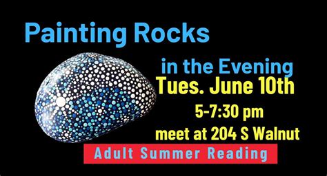 Adult SR: Painting Rocks Evening class, 204 S Walnut St, Ottawa, KS ...